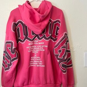 Pink Graphic Hoodie